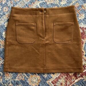 LOFT Tan Mini Skirt with Pockets